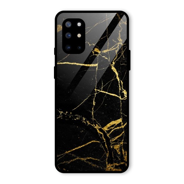 Black And Gold Design Glass Back Case for OnePlus 8T