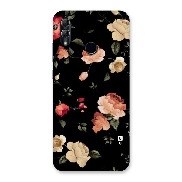 Black Artistic Floral Back Case for Honor 10 Lite