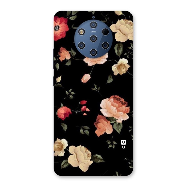Black Artistic Floral Back Case for Nokia 9 PureView