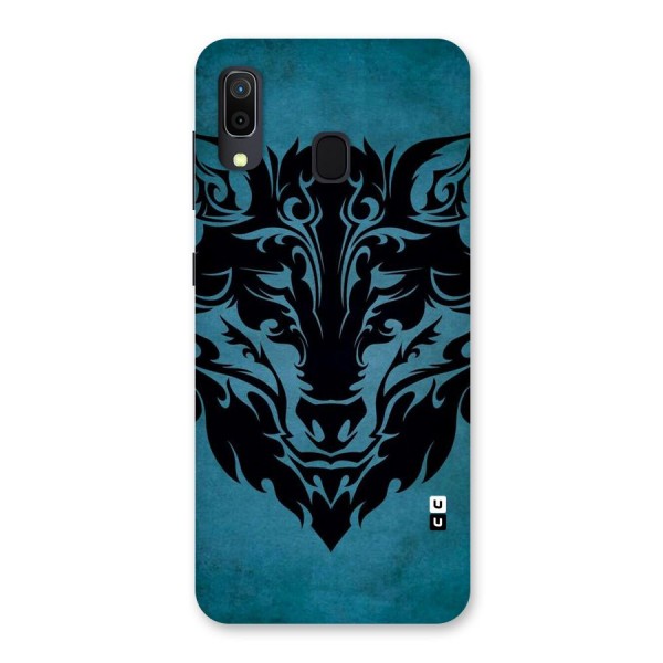 Black Artistic Wolf Back Case for Galaxy A20