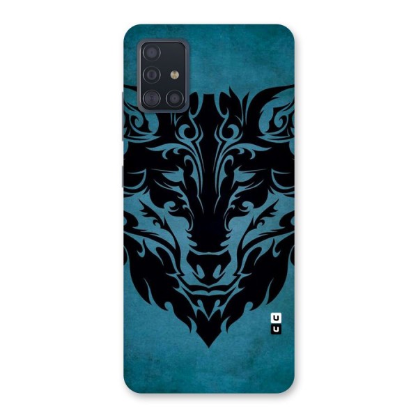 Black Artistic Wolf Back Case for Galaxy A51
