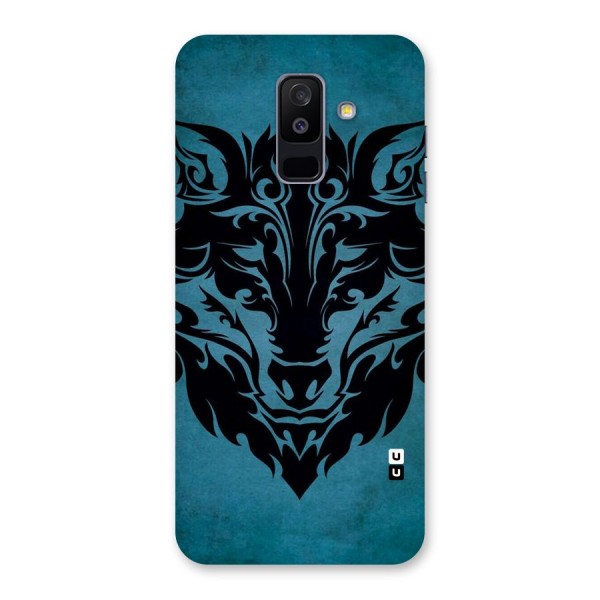 Black Artistic Wolf Back Case for Galaxy A6 Plus