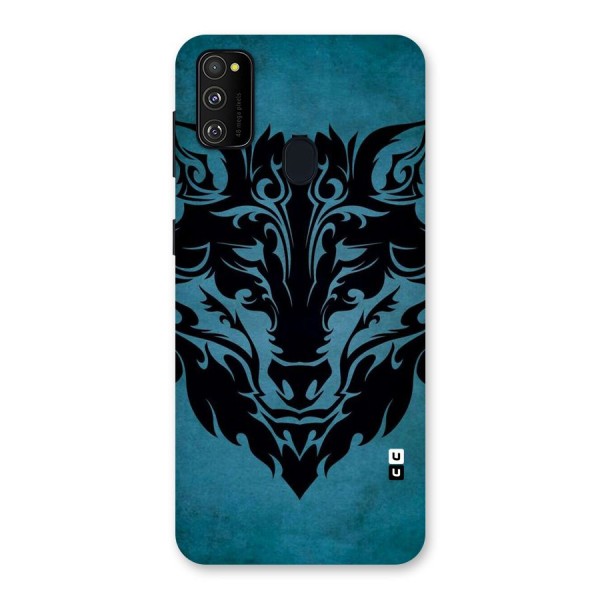 Black Artistic Wolf Back Case for Galaxy M30s