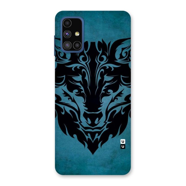 Black Artistic Wolf Back Case for Galaxy M51