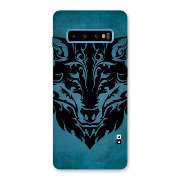 Black Artistic Wolf Back Case for Galaxy S10 Plus