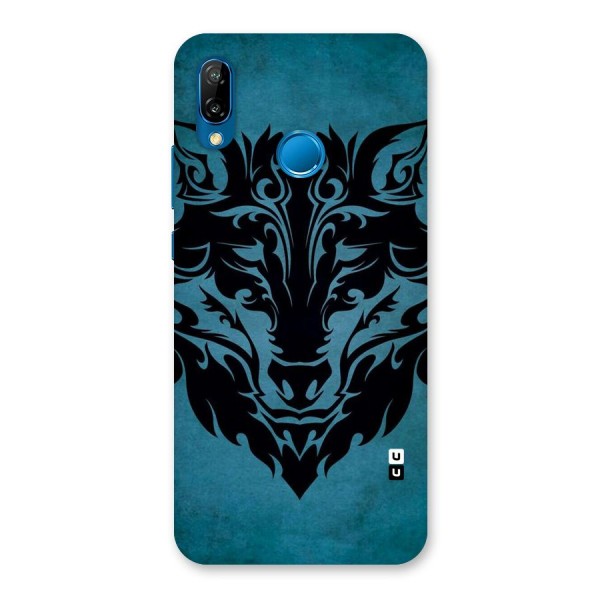 Black Artistic Wolf Back Case for Huawei P20 Lite
