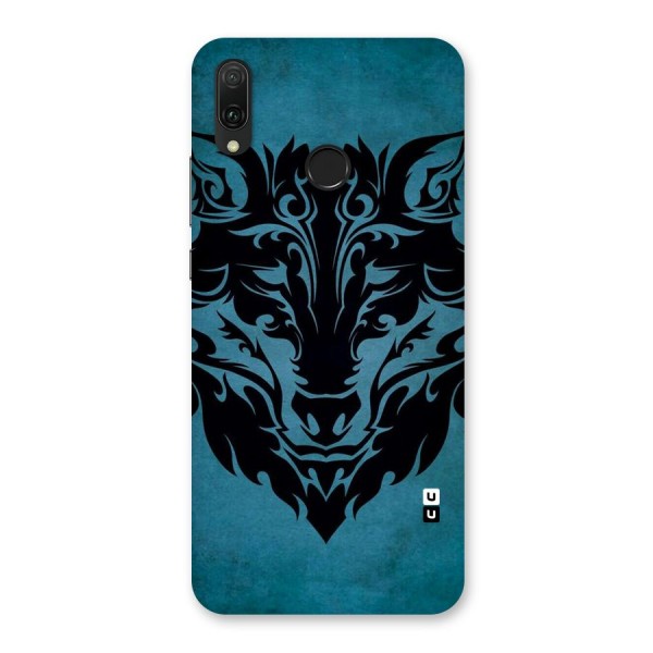 Black Artistic Wolf Back Case for Huawei Y9 (2019)