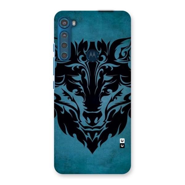 Black Artistic Wolf Back Case for Motorola One Fusion Plus