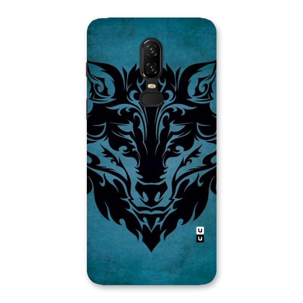 Black Artistic Wolf Back Case for OnePlus 6