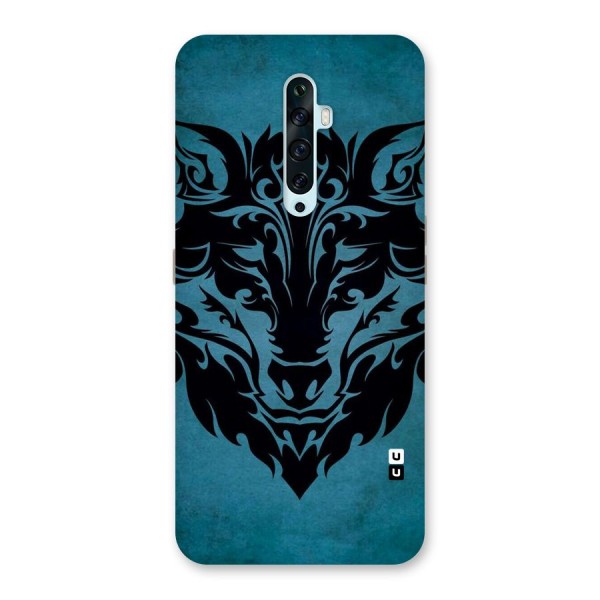 Black Artistic Wolf Back Case for Oppo Reno2 F