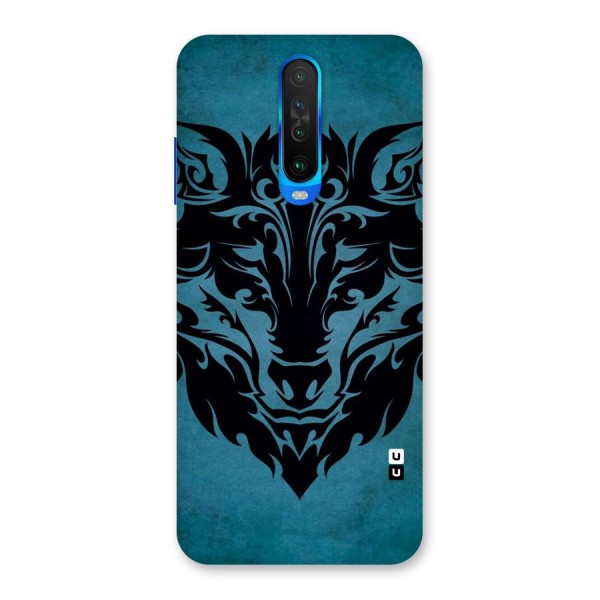 Black Artistic Wolf Back Case for Poco X2