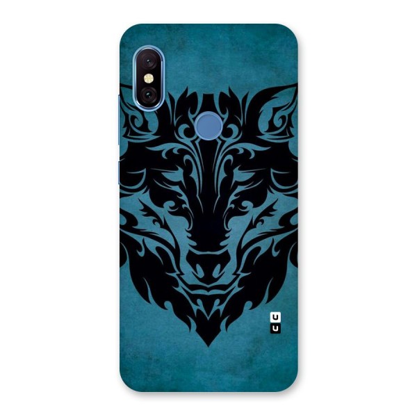 Black Artistic Wolf Back Case for Redmi Note 6 Pro