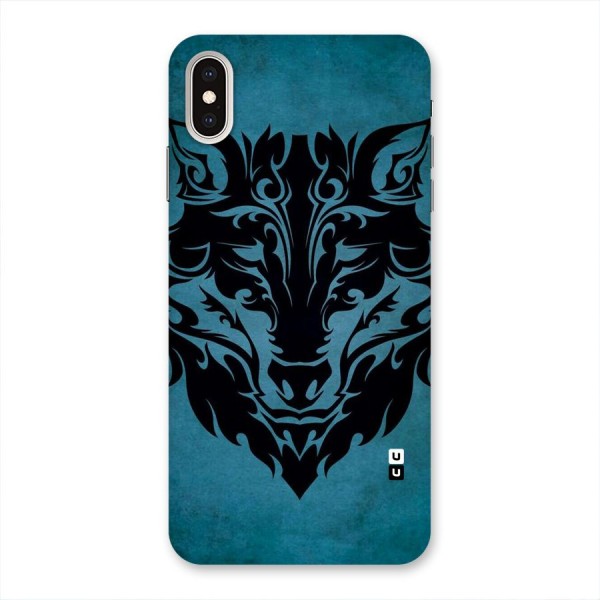 Black Artistic Wolf Back Case for iPhone XS Max