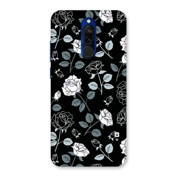 Black Artsy Bloom Back Case for Redmi 8