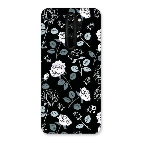 Black Artsy Bloom Back Case for Redmi Note 8 Pro