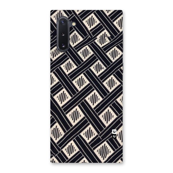 Black Beige Criscros Back Case for Galaxy Note 10
