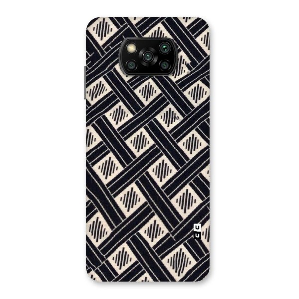 Black Beige Criscros Back Case for Poco X3