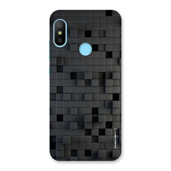 Black Bricks Back Case for Redmi 6 Pro