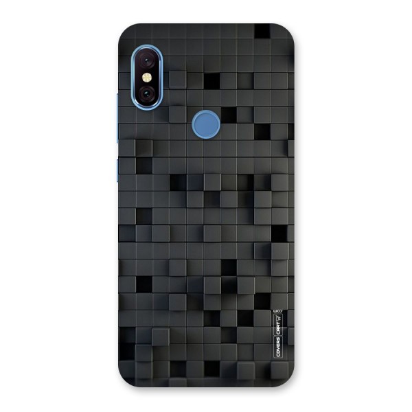 Black Bricks Back Case for Redmi Note 6 Pro