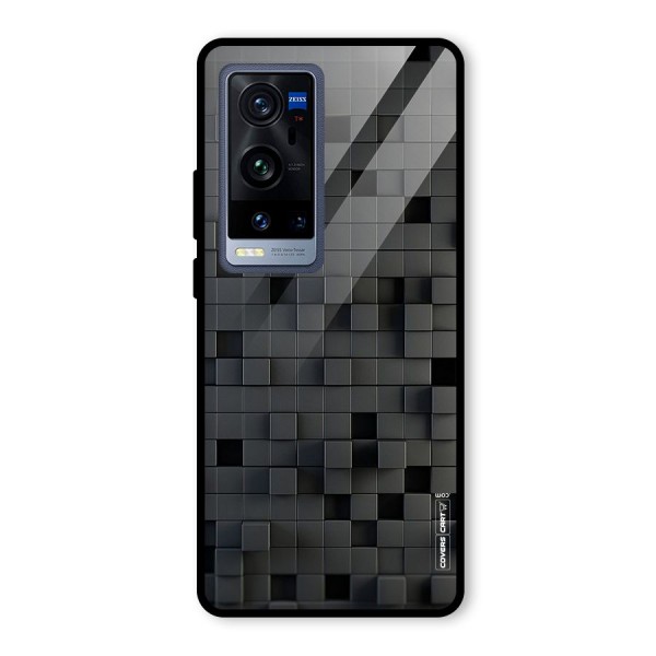 Black Bricks Glass Back Case for Vivo X60 Pro Plus