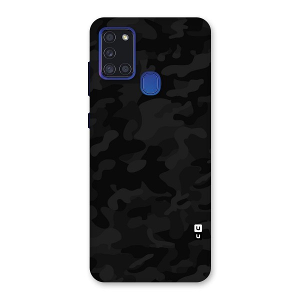 Black Camouflage Back Case for Galaxy A21s