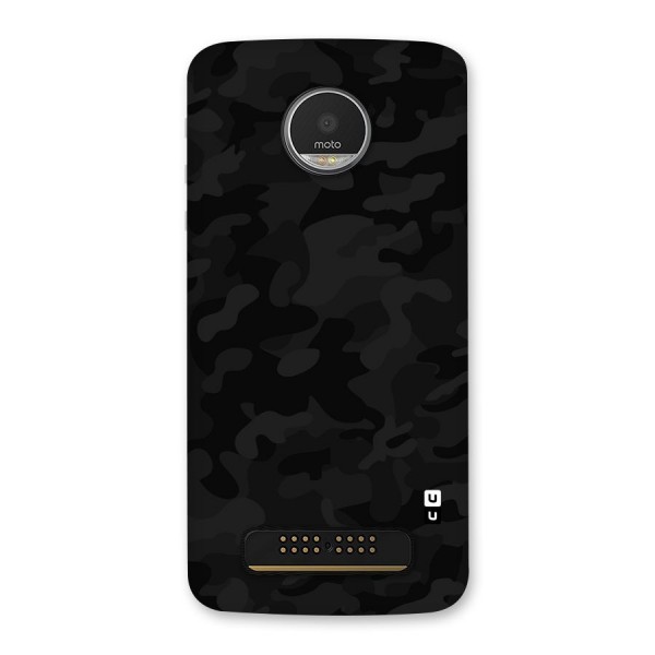 Black Camouflage Back Case for Moto Z Play