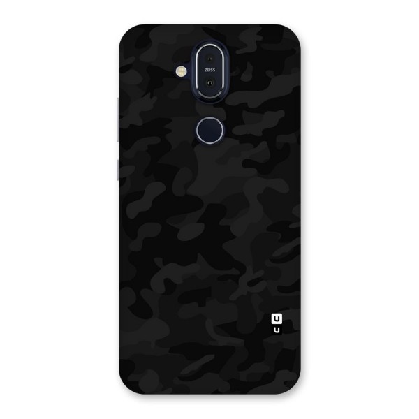 Black Camouflage Back Case for Nokia 8.1