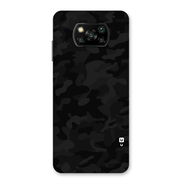 Black Camouflage Back Case for Poco X3