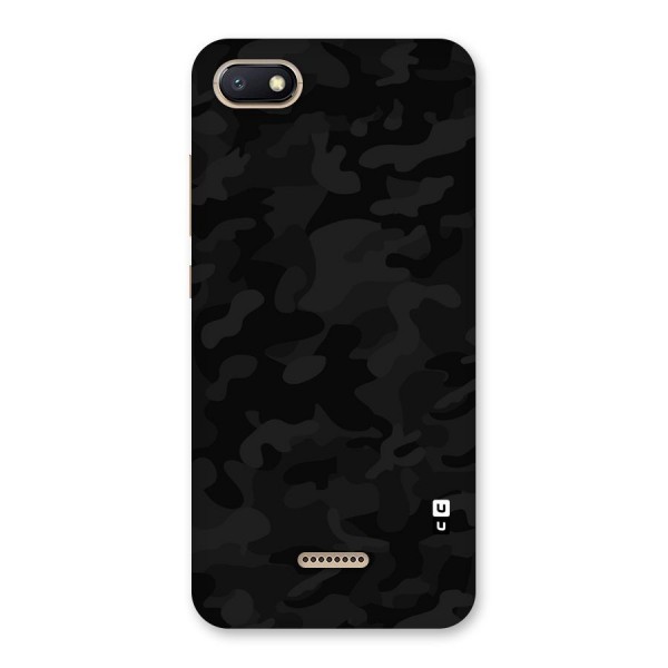 Black Camouflage Back Case for Redmi 6A