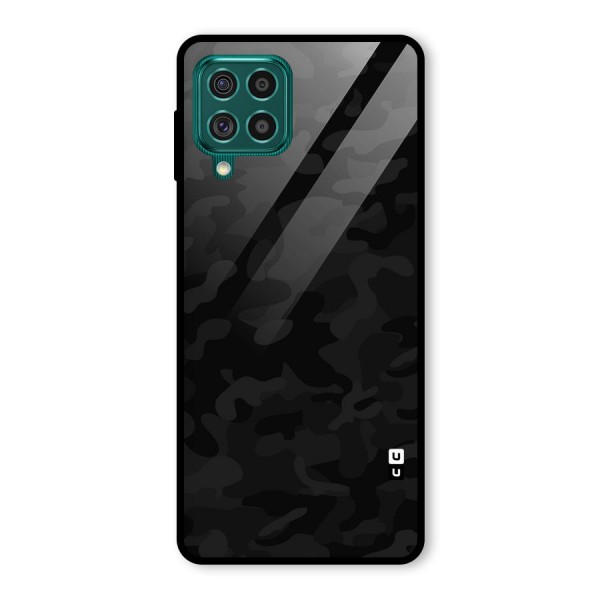 Black Camouflage Glass Back Case for Galaxy F62