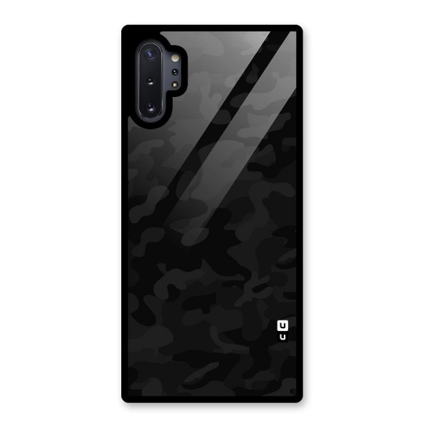 Black Camouflage Glass Back Case for Galaxy Note 10 Plus