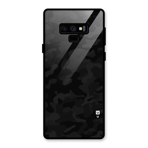 Black Camouflage Glass Back Case for Galaxy Note 9