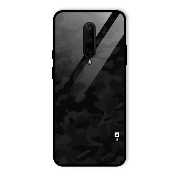 Black Camouflage Glass Back Case for OnePlus 7 Pro