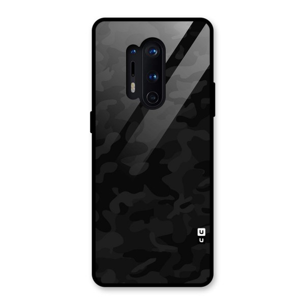 Black Camouflage Glass Back Case for OnePlus 8 Pro