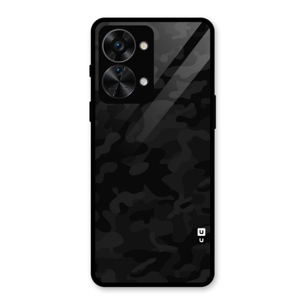 Black Camouflage Glass Back Case for OnePlus Nord 2T