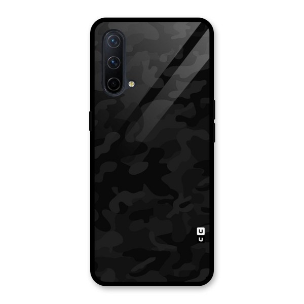 Black Camouflage Glass Back Case for OnePlus Nord CE 5G