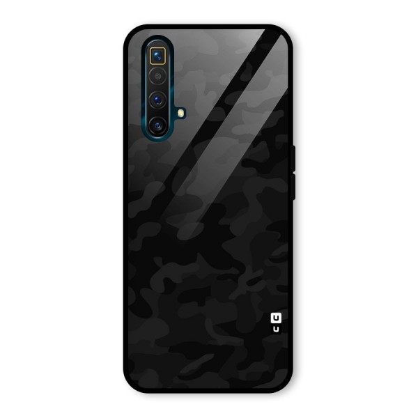 Black Camouflage Glass Back Case for Realme X3