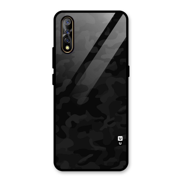 Black Camouflage Glass Back Case for Vivo S1