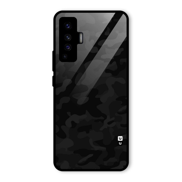 Black Camouflage Glass Back Case for Vivo X50