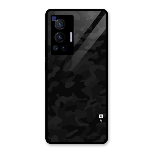 Black Camouflage Glass Back Case for Vivo X70 Pro