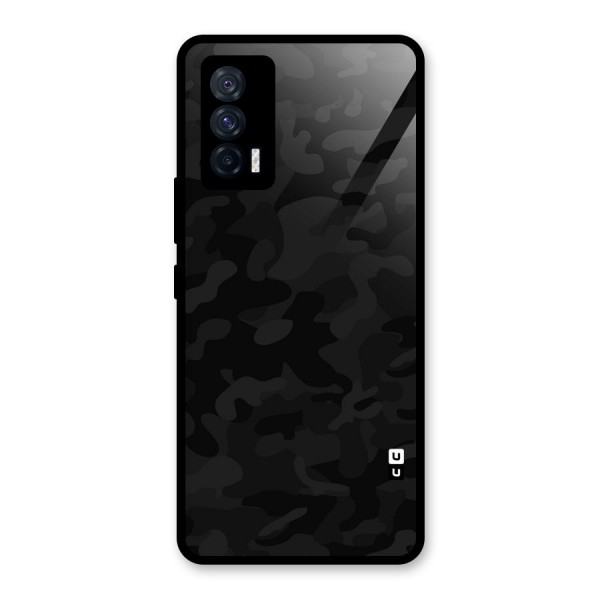 Black Camouflage Glass Back Case for Vivo iQOO 7 5G