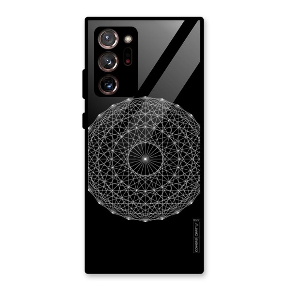 Black Clipart Glass Back Case for Galaxy Note 20 Ultra