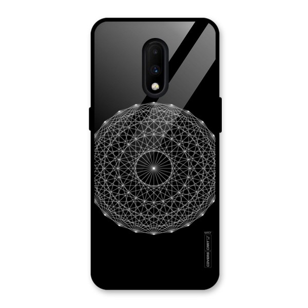 Black Clipart Glass Back Case for OnePlus 7