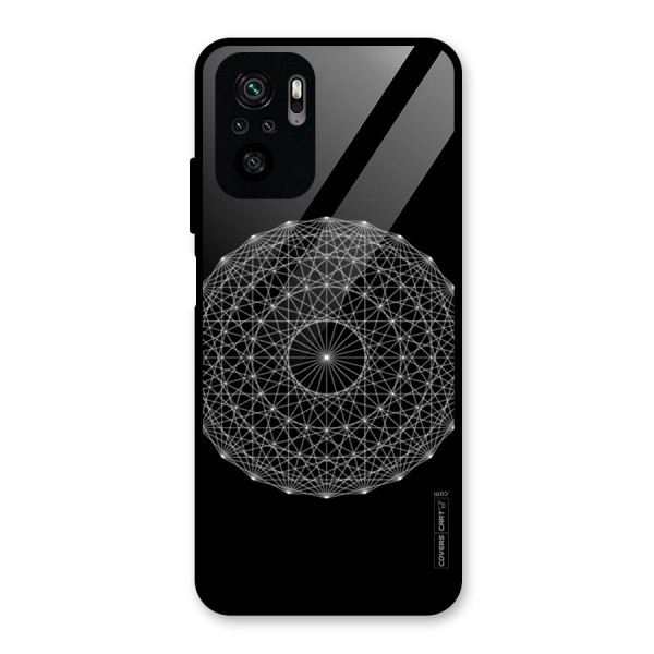 Black Clipart Glass Back Case for Redmi Note 10