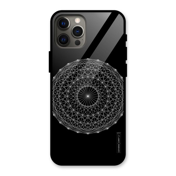 Black Clipart Glass Back Case for iPhone 12 Pro Max