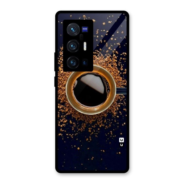 Black Coffee Glass Back Case for Vivo X70 Pro Plus