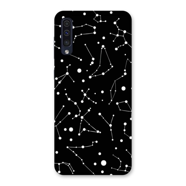 Black Constellation Pattern Back Case for Galaxy A50