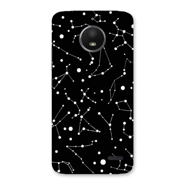 Black Constellation Pattern Back Case for Moto E4