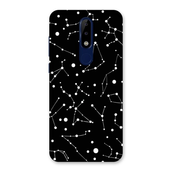 Black Constellation Pattern Back Case for Nokia 5.1 Plus