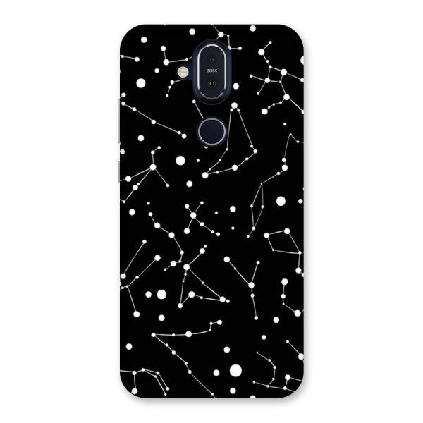 Black Constellation Pattern Back Case for Nokia 8.1